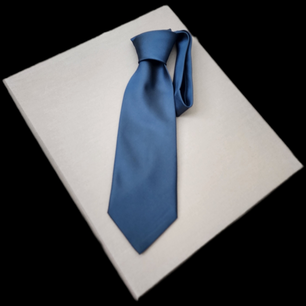 Silky Blue Business Tie